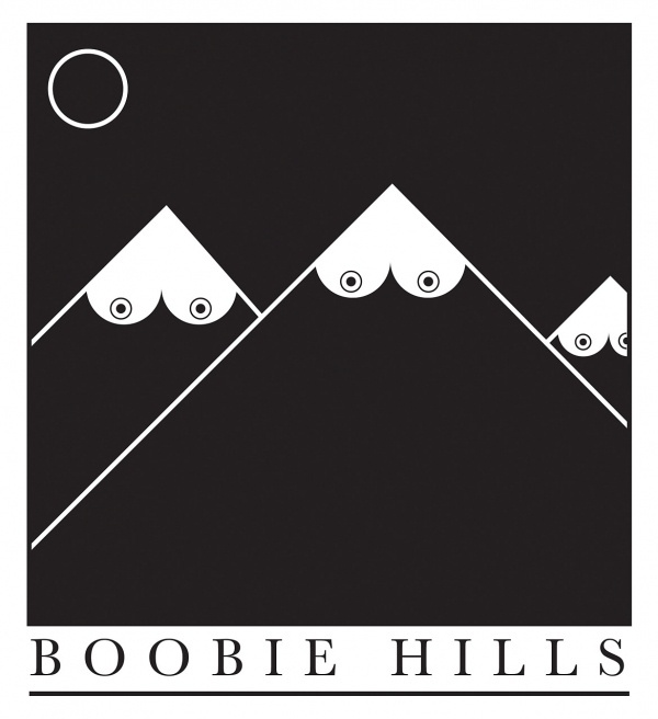 boobie hills by Jheryll #white #jheryll #design #graphic #black #boobie #minimal #ilustration #hills