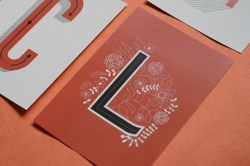betype: Decorative Lettering Postcards by Rachel Brown #type #print #illustrations #typography
