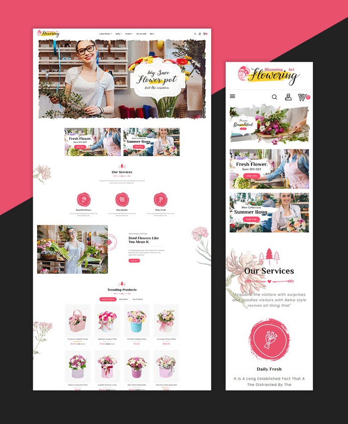 #Flowering - #Blooming #Art - #Prestashop #Responsive #Theme | #TemplateTrip #eCommerce #Website #Design #Template