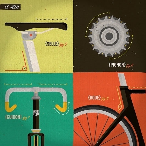 FFFFOUND! | trackosaurus rex - Pretty cool illustration... #gears #illustration #bike #bicycle