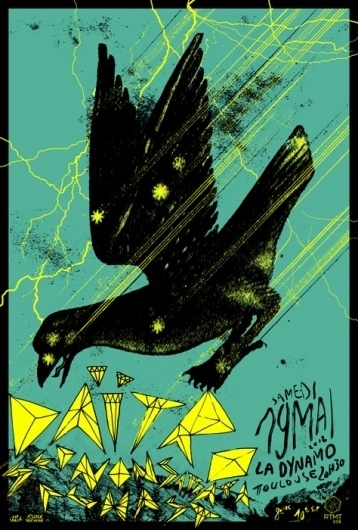 DAÏTRO, SNS & AGHAST - Romain Barbot | IAMSAILOR #gigposter #print #silkscreen #poster