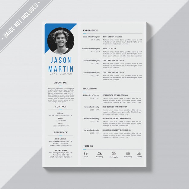 Grey cv template with blue details Free Psd. See more inspiration related to Mockup, Business, Template, Blue, Resume, Cv, Web, Website, Cv template, Mock up, Job, Document, Psd, Grey, Curriculum vitae, Templates, Website template, Page, Interview, Curriculum, Resume template, Mockups, Up, Experience, Web template, Employment, Realistic, Real, Web templates, Details, Employer, Mock ups, Mock, Paperwork, Psd mockup, Ups and Vitae on Freepik.