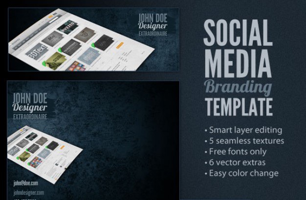 Social media branding template Free Psd. See more inspiration related to Template, Social media, Social, Branding, Media and Horizontal on Freepik.