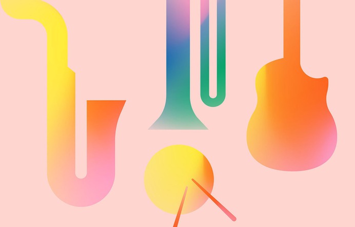 Festival Québec Jazz en Juin - Mindsparkle Mag MamboMambo designed the identity for Jazz en Juin – a new music festival located in Québec city. Its long name was the starting point for the typographic concept. #logo #packaging #identity #branding #design #color #photography #graphic #design #gallery #blog #project #mindsparkle #mag #beautiful #portfolio #designer