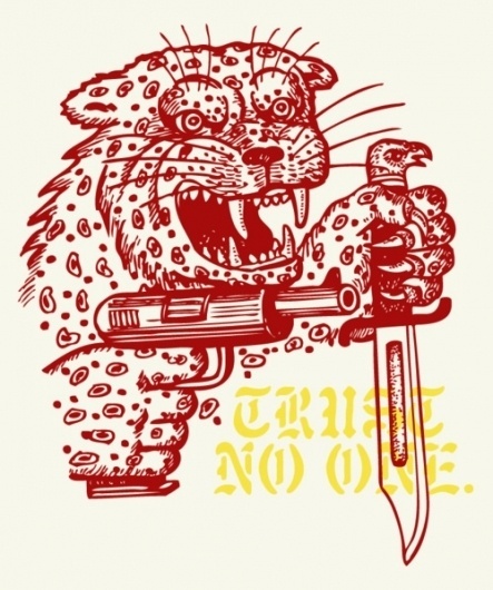 EIKNARF #gun #illustration #knife #animal