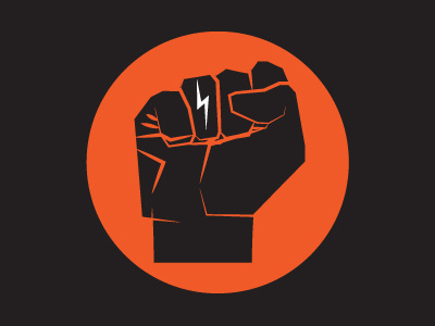 Fist logo by Amy Hood #illustration #lightning #drawn #bolt #logo #hand
