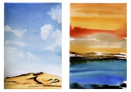 tumblr_m2qoxshQoU1r67bzeo1_1280.jpg 1.280×905 píxeles #tumblr #yellow #orange #landscape #illustration #com #blue #watercolor #crollan