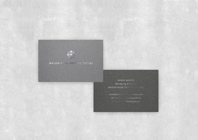 Mason Rose Private Travel branding and stationery, by Redspa http://redspa.uk