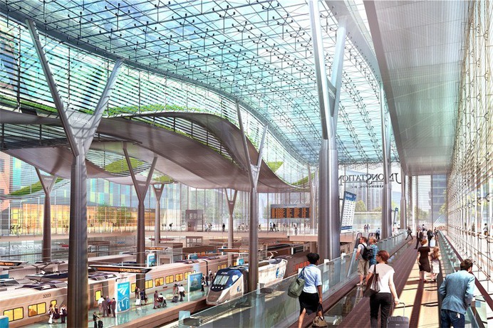Interior view of Train Shed - Courtesy of HOK