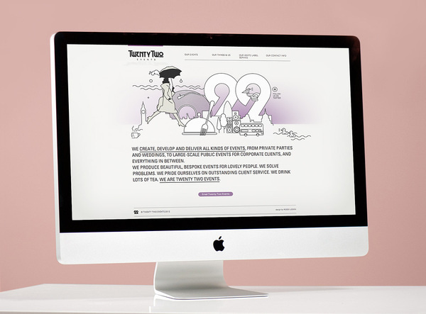 Twenty Two Events Website by Port Clarendon #website #illustration #web #events