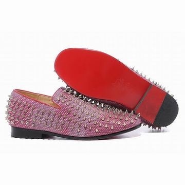 Christian Louboutin Rollball Spikes Mens Flat Shoes Red #fashion