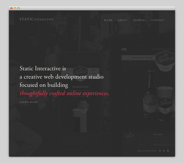 Static Interactive #website #layout #design #web