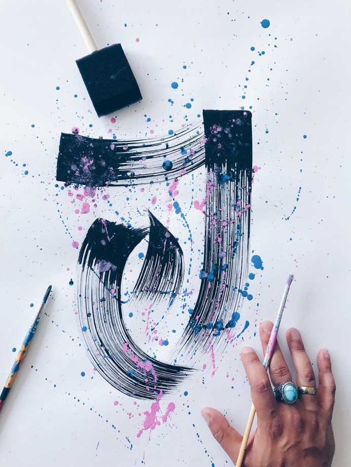 Lettering 8 – Ink + Paint Alphabet