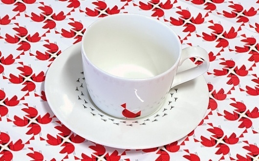 All sizes | Untitled | Flickr - Photo Sharing! #pattern #design #graphic #birds #illustration #tea #cup