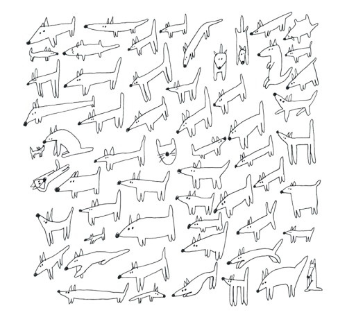 a doogle doodle #doodle #white #and #dogs #cat #black #illustration #leriquiqui #art #pen #animals #drawing #dog
