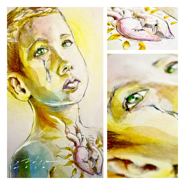 ILUSTRACIONES 2012 on Behance #heart #draw #sadik #kid #color #mexico #guanajuato #face #sad #drawing #watercolor