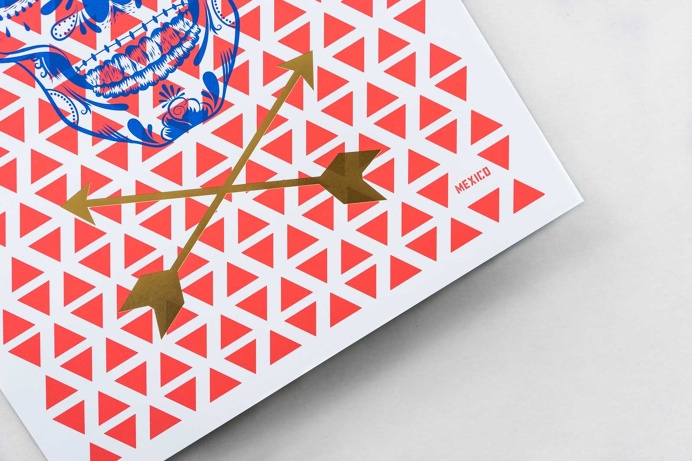 Mexico Limited Screen Print Poster #Poster #goldfoil #foil #posterdesign #skulls #skull #screenprint
