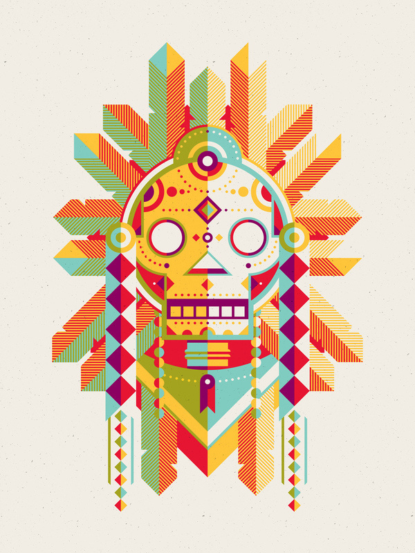 DKNG Studios » Warrior Art Print #studios #print #feathers #illustration #art #warrior #dkng