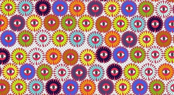 flower pattern on the Behance Network #eye #colors #pattern #flowers