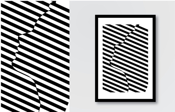 Stripes portraithttp://www.behance.net/gallery/Stripes Portrait Face Expressions/10089925 #image