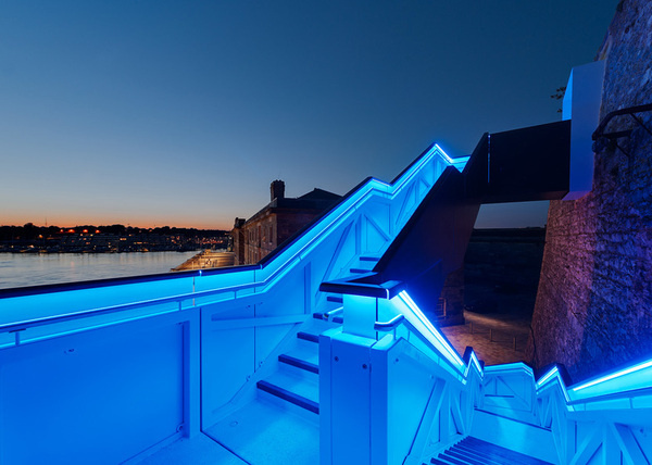 CJWHO ™ (Dazzling Cantilevered Staircase at Royal William...) #design #landscape #colors #architecture #stairs