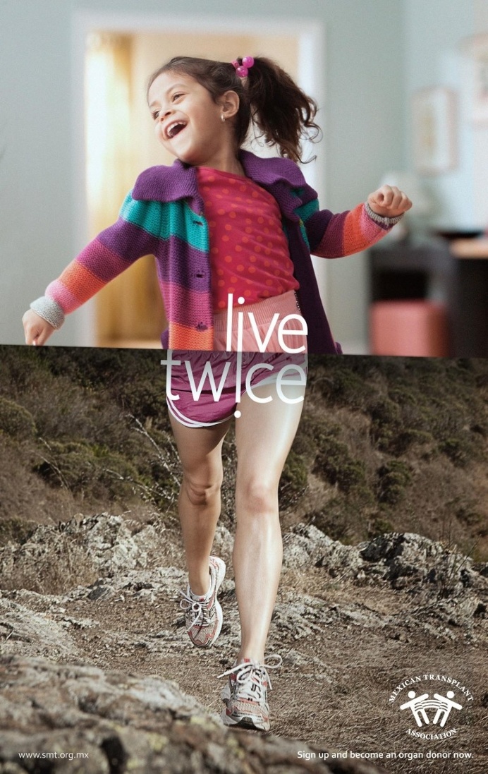 Mexican Transplant Association Print Advert By Publicis: Live twice