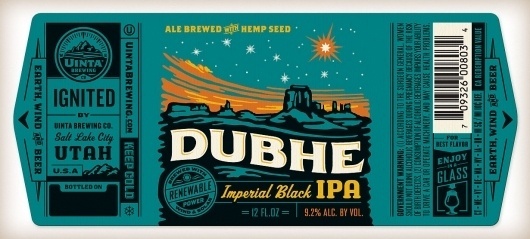 dubhe_label.jpg (JPEG Image, 1230x556 pixels) #white #orange #label #black #seal #stacked #gold #type #green