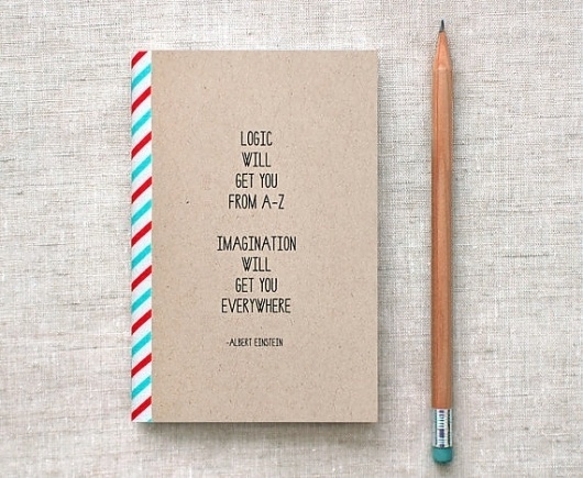 Einstein Mini Journal Sketchbook Eco Friendly by HappyDappyBits #inspiration #notebook #einstein