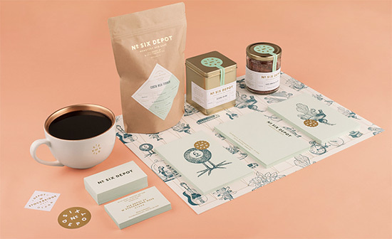 No. Six Depot Branding Design by Perky Bros