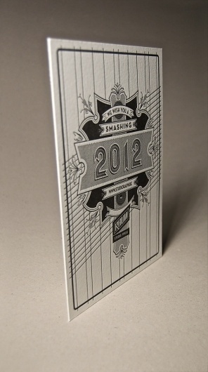 We wish you a smashing 2012! on the Behance Network #paper #cotton #letterpress