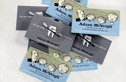 Family Dental Health - Design by VOLTAGE : Digital Advertising & Design #dental #cards #retro #business