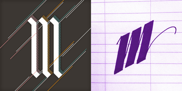 Narrow 'm' #calligraphy #lettering