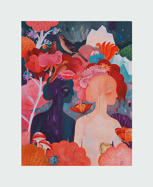 Thoughts about nature & life on Behance #digital #color #girls #painting