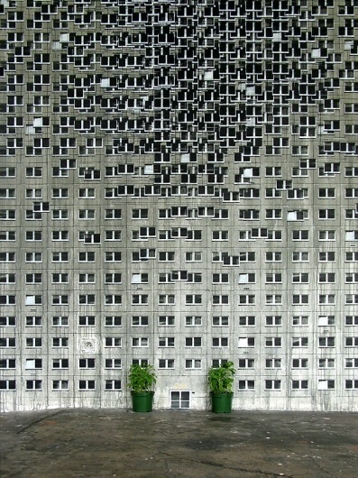 EVOL, Huge 'Buildings' Mural, Paris - unurth | street art #paris #mural #murale #art #street #huge #buildings #evol