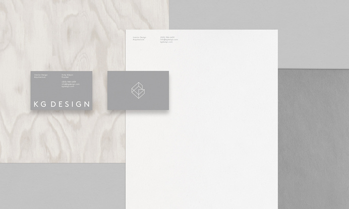KG Design branding corporate identity beautiful minimal designer mindsparkle mag business card grey deluxe luxury simple clean minimal stati