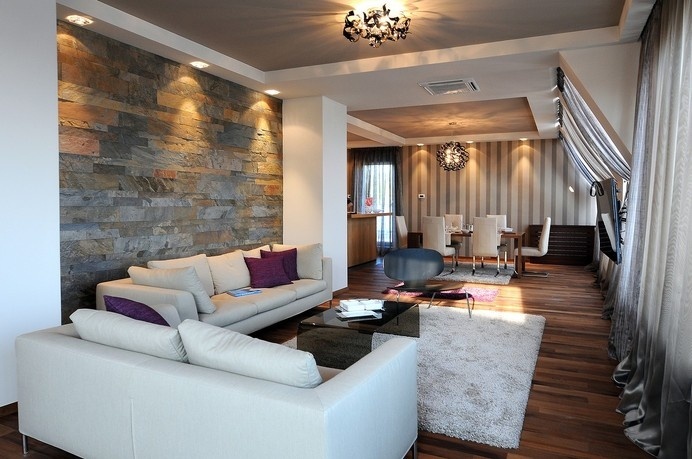 Dominated by Modern Textures: Penthouse in Belgrade by Gradnja.rs Read more: http://freshome.com/2013/07/03/dominated-by-modern-textures-pe #belgrade #modern #design #architecture #apartment