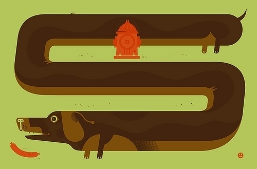 weenie | Flickr - Photo Sharing! #printmaking #of #design #little #illustration #weiner #poster #friends #dog