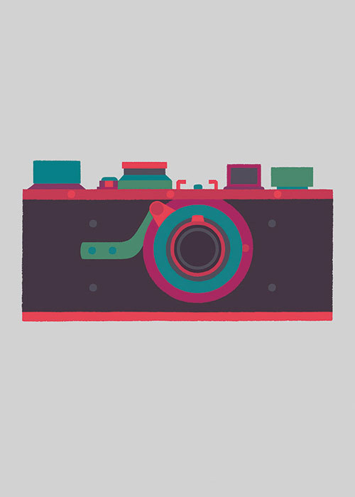 Basilicas print series by Adrian Johnson celebrates classic cameras #camera #illustration