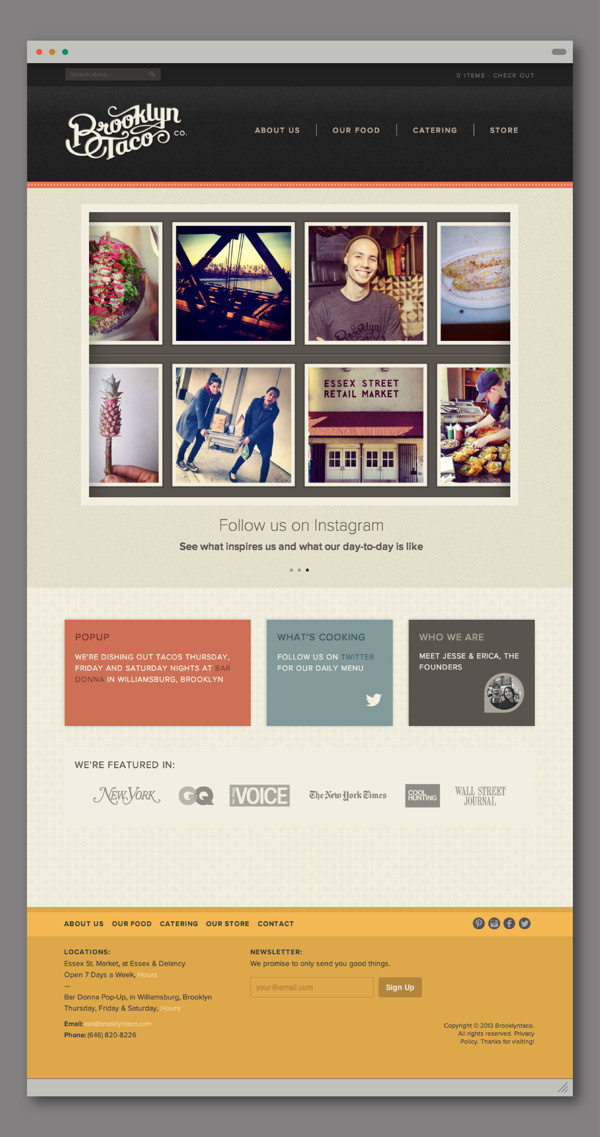 Brooklyn Taco Co. by Tag Collective #webdesign