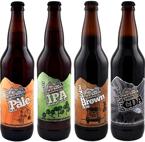 Two Beers Brewing Company #packaging #beer #label #bottle