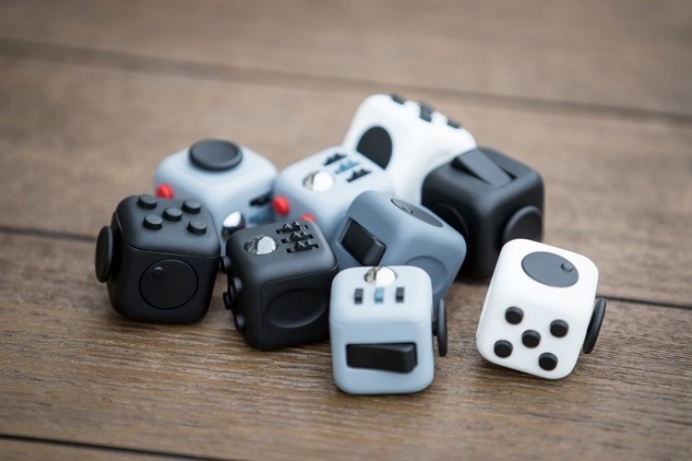 The Fidget Cube is a fascinating and unique desk toy for all the fidgeters out there!