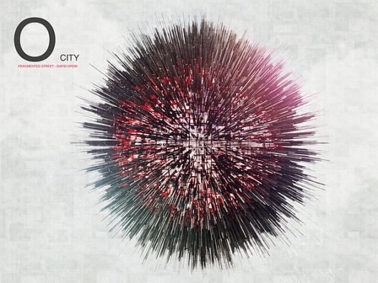 CITY OF WORDS - O CITY on the Behance Network #city #fragmented #digital #art #rapid