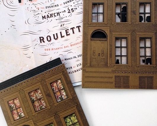 Paper Brownstones : Kelli Anderson #brownstone #invitation #brooklyn #typography