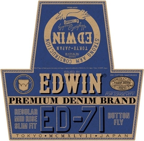 Edwin Premium Denim Brand Typography #type #print #branding