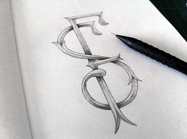 SF identity Sergi Ferrando #monogram #graphite #sf #sketch