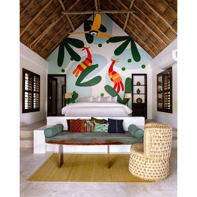 Matachica Illustration Murals - Mindsparkle Mag This beautiful project designed by Cecile Gariepy consists of a series of murals at Matachica Resort and Spa in Ambergris Caye, Belize. #logo #packaging #identity #branding #design #color #photography #graphic #design #gallery #blog #project #mindsparkle #mag #beautiful #portfolio #designer