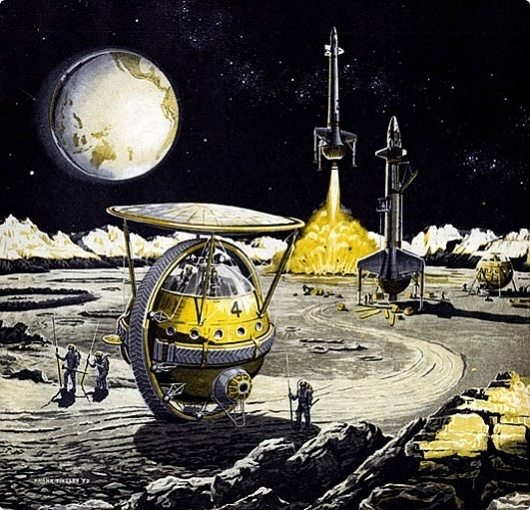 Frank Tinsley, Yellow Series « matmacquarrie.ca #yellow #fiction #retro #spaceship #illustration #frank #tinsley #science