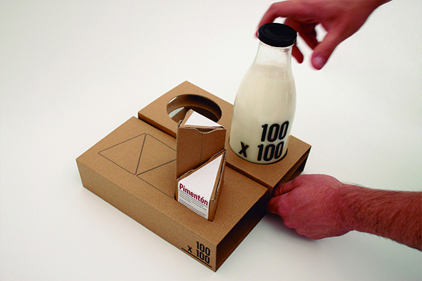 Packaging example #692: 100 x 100 - Sustainable Packaging Design #packaging #design #graphic #3d