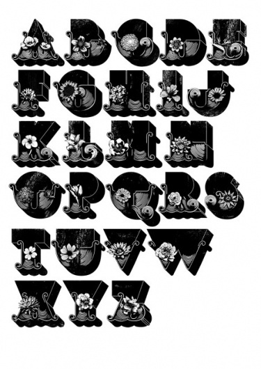 All sizes | Blackwood 14 | Flickr - Photo Sharing! #lettering #white #black #alphabet #ornamental #and #type
