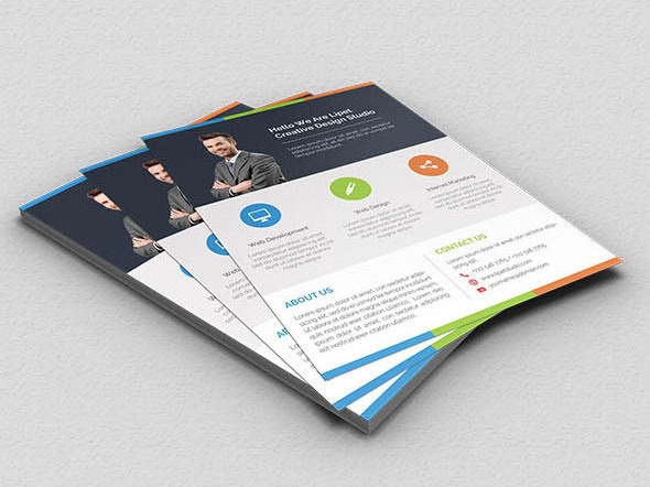 Free Clean Business Flyer PSD